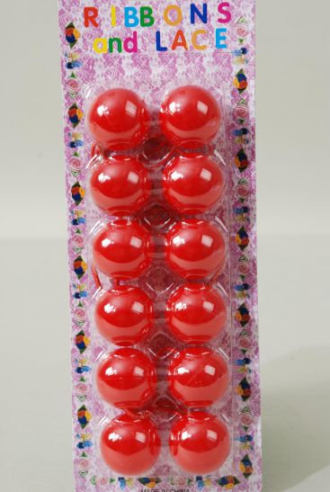 Ball Pony Hire Ties Elastic 30 mm 6 ct Red /  12 Card = Dozen  Red , Elastic Hair Ties , Each Card have UPC Code , 12 Card = Dozen 