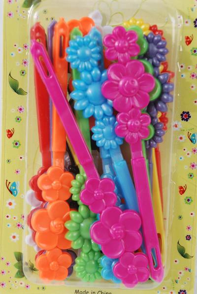 Barrettes Daisy Flowers / 12 card = Dozen Choose Colors , Each Card have UPC Code , 12 Card = Dozen 