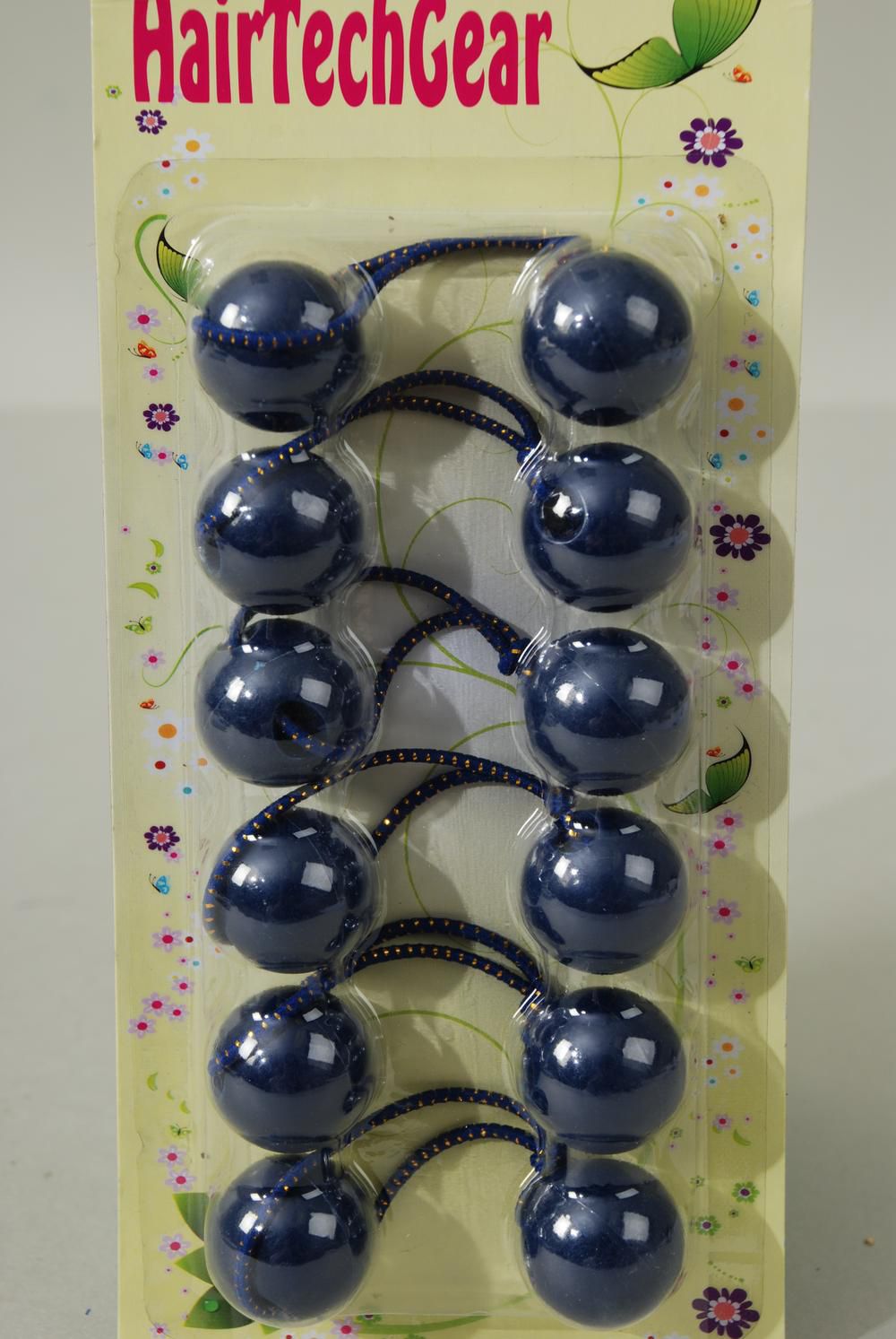 Ball Pony Elastic Hair Ties 24 mm 6 ct / 12 card = Dozen each card has