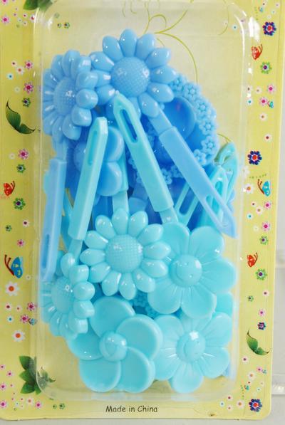 Barrettes Flowers Heart Mix / 12 Card = Dozen Choose Colors , Each Card have UPC Code , 12 Card = Dozen 