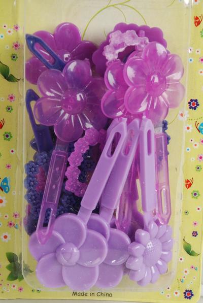 Barrettes Flowers Heart Mix / 12 Card = Dozen Choose Colors , Each Card have UPC Code , 12 Card = Dozen 