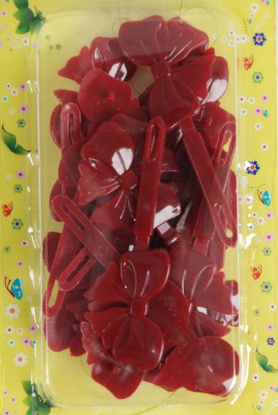 Barrettes Big Bow-ties / 12 Card = Dozen Choose Colors , Each Card have UPC Code , 12 Card = Dozen 