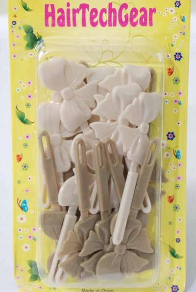 Barrettes Big Bow-ties / 12 Card = Dozen Choose Colors , Each Card have UPC Code , 12 Card = Dozen 