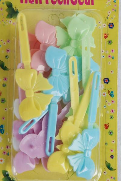Barrettes Big Bow-ties / 12 Card = Dozen Choose Colors , Each Card have UPC Code , 12 Card = Dozen 