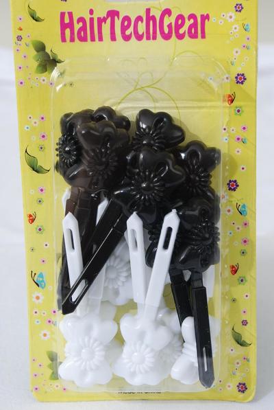 Barrettes Bowtie Daisy Flowers / 12 Card = Dozen Choose Colors , Each Card have UPC Code , 12 Card = Dozen 
