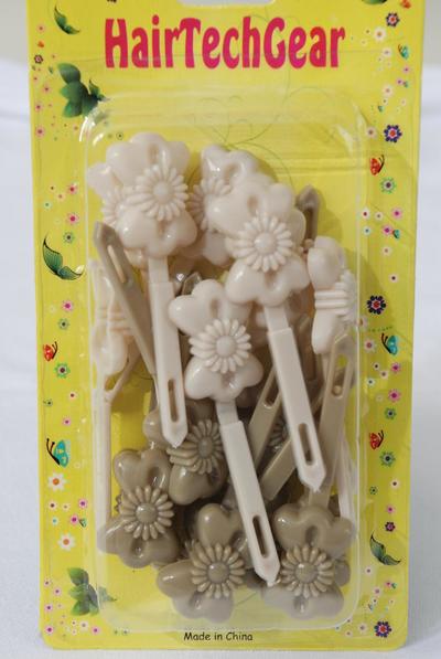 Barrettes Bowtie Daisy Flowers / 12 Card = Dozen Choose Colors , Each Card have UPC Code , 12 Card = Dozen 