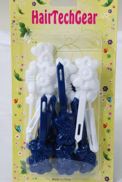 Barrettes Bowtie Daisy Flowers / 12 Card = Dozen Choose Colors , Each Card have UPC Code , 12 Card = Dozen 