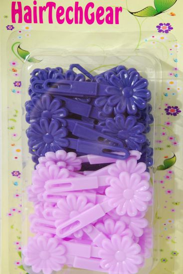Barrettes Small Daisy Flowers Purple Mix / 12 Card = Dozen Purple Mix , Each Card have UPC Code , 12 Card = Dozen 