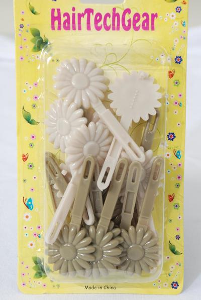 Barrettes Daisy Flower Mix / 12 Card = Dozen Choose Colors , Each Card have UPC Code , 12 Card = Dozen 