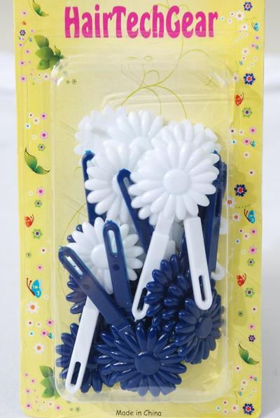 Barrettes Daisy Flower Mix / 12 Card = Dozen Choose Colors , Each Card have UPC Code , 12 Card = Dozen 