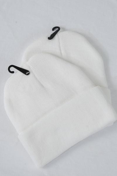 Winter Knitted Hat Polyester Heavy Weight / 12 pcs = Dozen Good Quality , Choose Colours , Hang tag & OPP bag & UPC Code