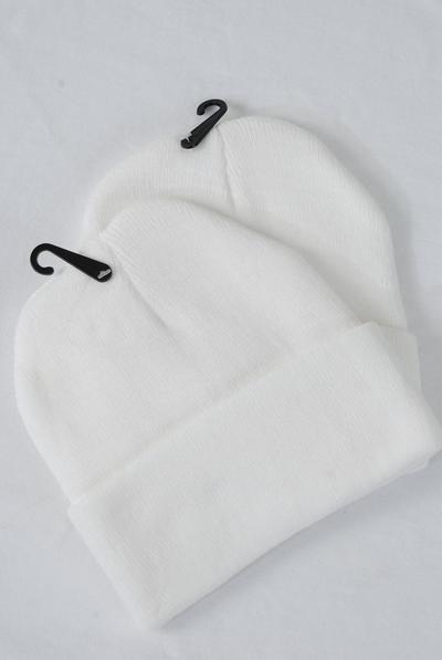 Hat Winter Knitted Hat Beanie Skull Cap Polyester Heavy Weight / 12 pcs = Dozen Good Quality , Choose Colors , Hang tag & OPP bag & UPC Code