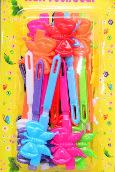 Barrettes Butterfly Mix / 12 card = Dozen Choose Colors , Each Card have UPC Code , 12 Card = Dozen 