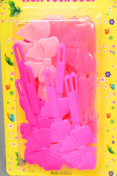 Barrettes Big Bow-ties / 12 Card = Dozen Choose Colors , Each Card have UPC Code , 12 Card = Dozen 