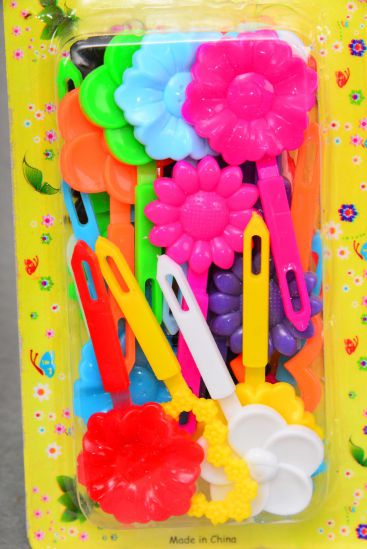 Barrettes Flowers Multi Asst / 12 Card = Dozen  Multi , each Card have UPC Code , 12 Card = Dozen 