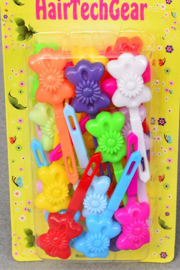 Barrettes Bow Daisy Flower Multi / 12 Card = Dozen  Multi , Each Card have UPC Code , 12 Card = Dozen 