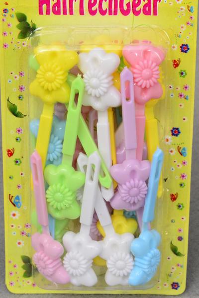 Barrettes Bowtie Daisy Flowers / 12 Card = Dozen Choose Colors , Each Card have UPC Code , 12 Card = Dozen 