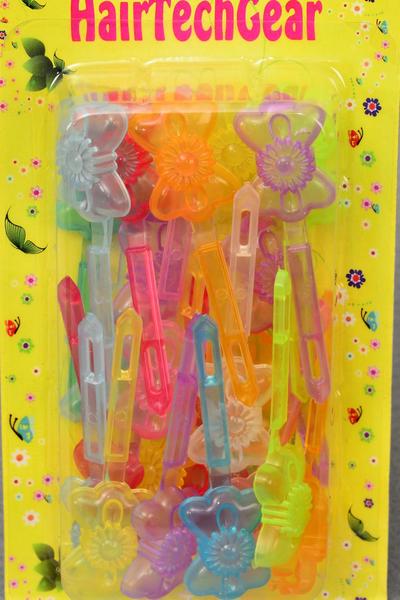 Barrettes Bowtie Daisy Flowers / 12 Card = Dozen Choose Colors , Each Card have UPC Code , 12 Card = Dozen 