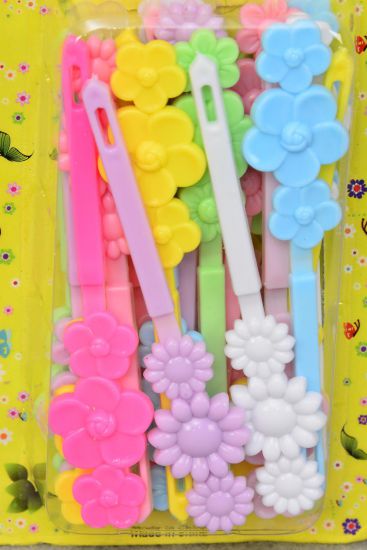 Barrettes Daisy Flowers Pastel / 12 card = Dozen Pastel , Each Card have UPC Code , 12 Card = Dozen 