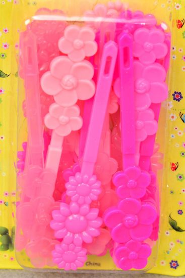 Barrettes Daisy Flowers Pink Mix / 12 card = Dozen Pink Mix , Each Card have UPC Code , 12 Card = Dozen 