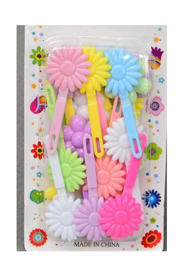 Barrettes Daisy Flower Spring / 12 Card = Dozen  Spring , each card has UPC Code , 12 Card = Dozen 