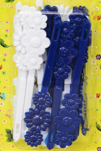 Barrettes Daisy Flowers / 12 card = Dozen Choose Colors , Each Card have UPC Code , 12 Card = Dozen 