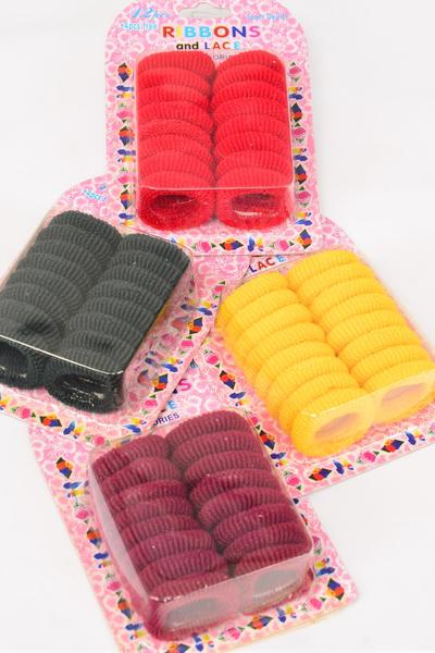 Elastic Terry Hair Ties 192 Pcs / 12 Card = Dozen Elastic Terry Hair Ties , each Card Have UPC Code , 16 pcs per Card , 12 Card = Dozen , Choose Colors