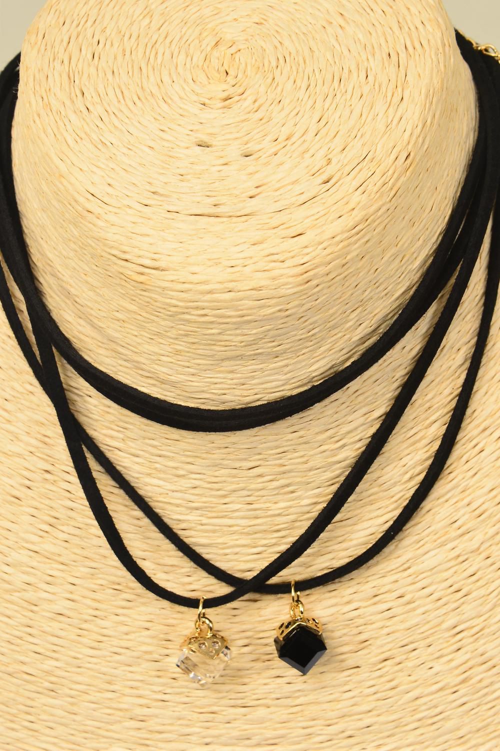 black suede cord choker
