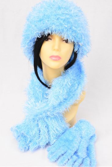 Multifunction Magic Scarf 3 pcs Sets Soft Stretch / Sets  Blue, Stretch , Scarf Size-13"x 64" Wide , Display Card & OPP Bag & UPC Code