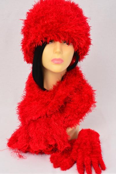 Scarf Multi function Magic Scarf Glove Hat 3 pcs Sets Soft Stretch / Sets  Scarf Size - 64 x 13" Wide , Display Card & OPP Bag & UPC Code , Choose Colors