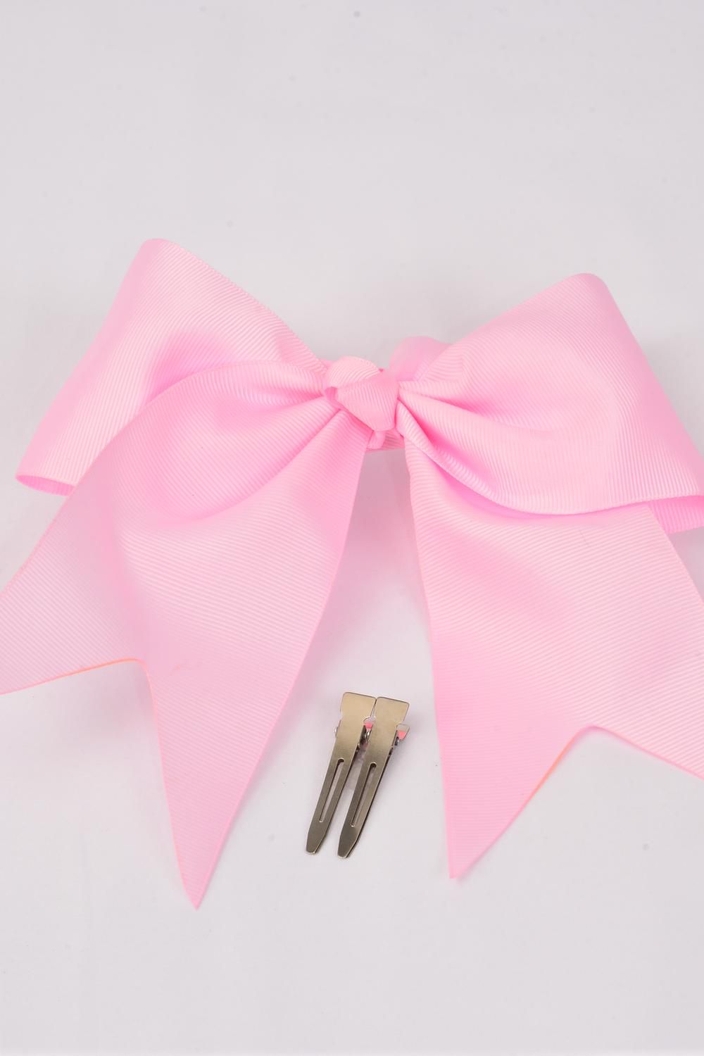 Hair Bow Extra Jumbo Long Tail Baby Pink Grosgrain Bow-tie/DZ **Baby ...