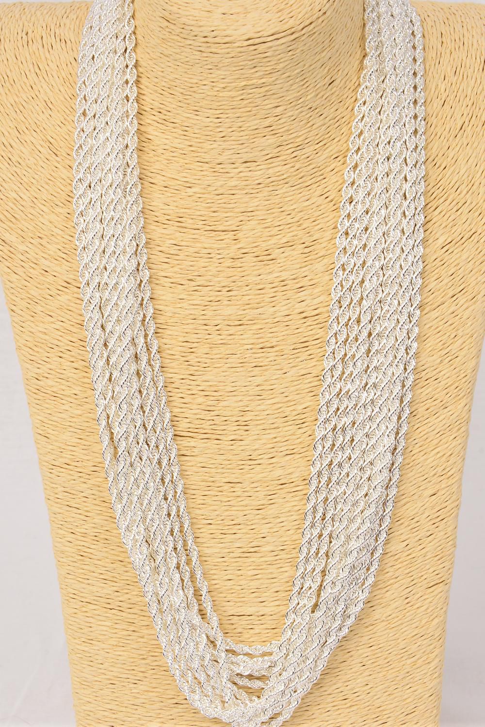 Necklace Rope Chain 3 mm 30 inch/DZ **Rope** 3 mm Wide,30" Long,choose gold or silver Finishes