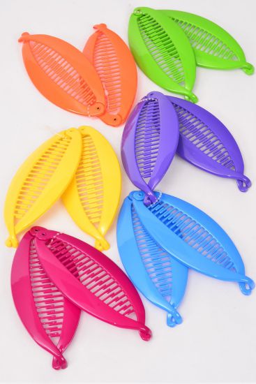 Fish Comb 24 pcs Acrylic Multi Inner Pack of 2 / Dozen Multi , Size - 5.5" x 2.5" Wide , 2 of each Color Asst , Hang Tag and UPC Code , 2 pcs per Card , 12 Card=DZ