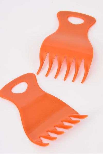 Comb Salon Pick Bone Color / 12 pcs = Dozen Size-5"x 2.75" Wide , OPP Bag & UPC Code