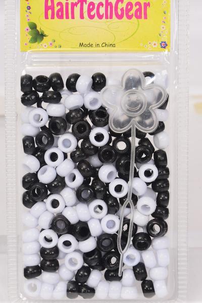 Hair Beads Acrylic Round / 12 card = Dozen Choose Colors , Each Card have UPC Code , 12 Card = Dozen 