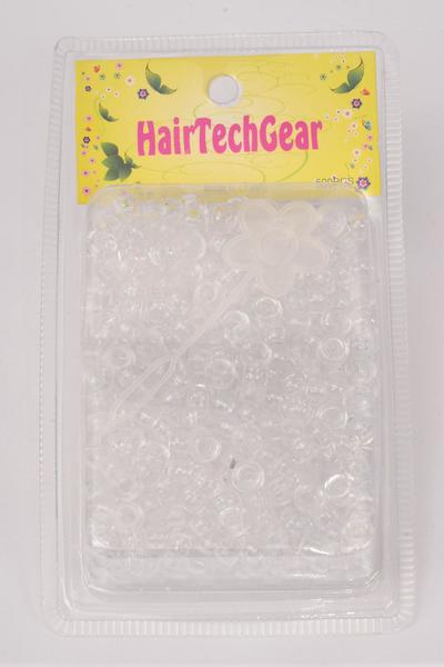 Hair Beads Acrylic Round 500 pcs / 12 Card = Dozen Choose Colors, UPC Code , 12 Card = Dozen