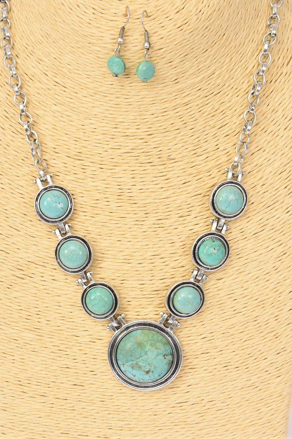 Necklace Sets Semiprecious Stones Chain/Sets 18" Long Extension Chain