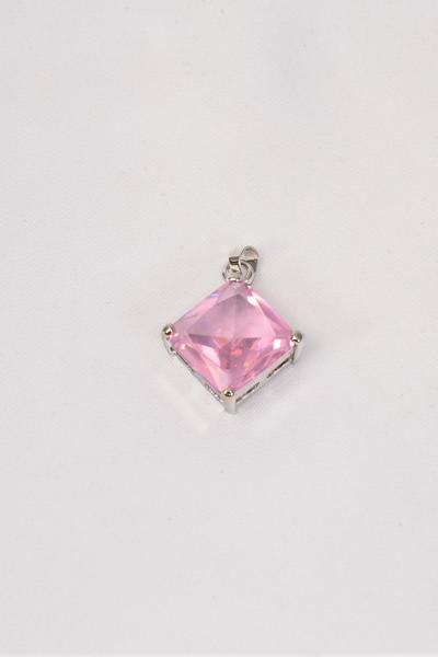 Pendant CZ Cubic Zirconium Princess Cut 15 mm/PC Size-15 x 15 mm CZ Princess Cut,Choose Colors