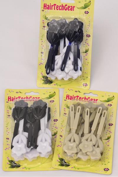 Barrettes Flowers / 12 Card = Dozen  Choose Colors , Each Card have UPC Code , 12 Card = Dozen 