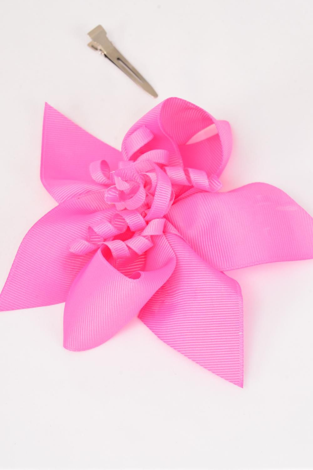 Hair Bow Jumbo Center Twirl Grosgrain Bow-tie Hot Pink/DZ **Hot Pink ...