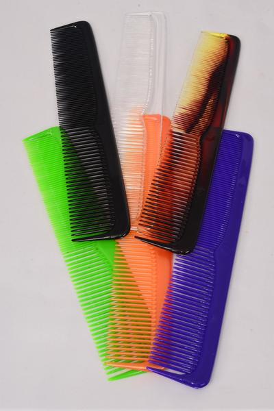 Comb 9 inch Breakable Dresser Comb / 12 pcs = Dozen Size - 9" Long , Individual OPP Bag and UPC Code , Choose Colours