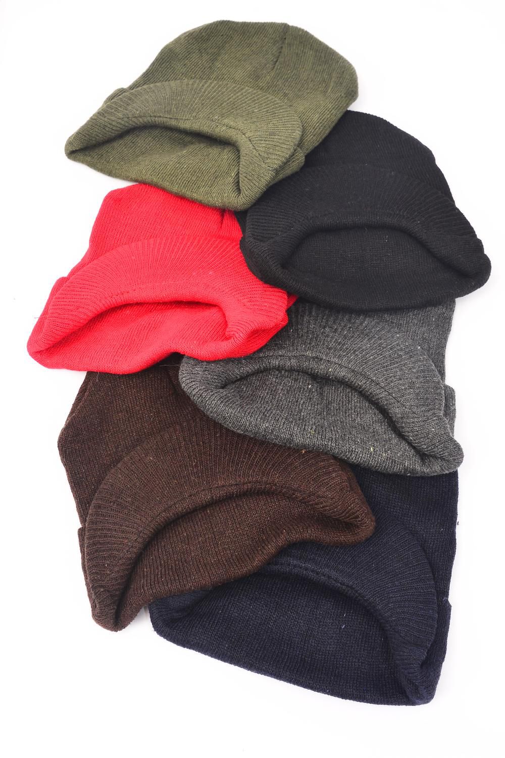 Knit Cap With Visor/DZ Choose Colors,OPP Bag & UPC Code | www ...