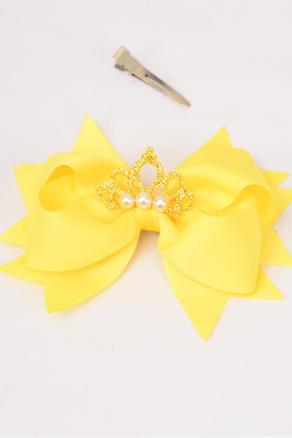 yellow bow hair tie