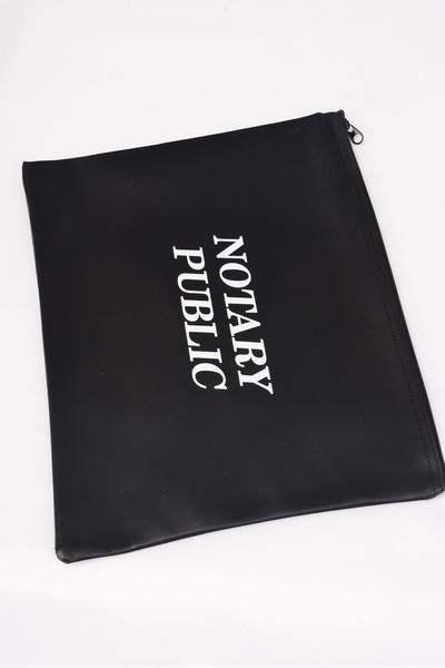 Ziper Bag Black / 12 pcs = Dozen Size-13"x 10" Wide , OPP Bag , Printed Notary Public , Good Quaility