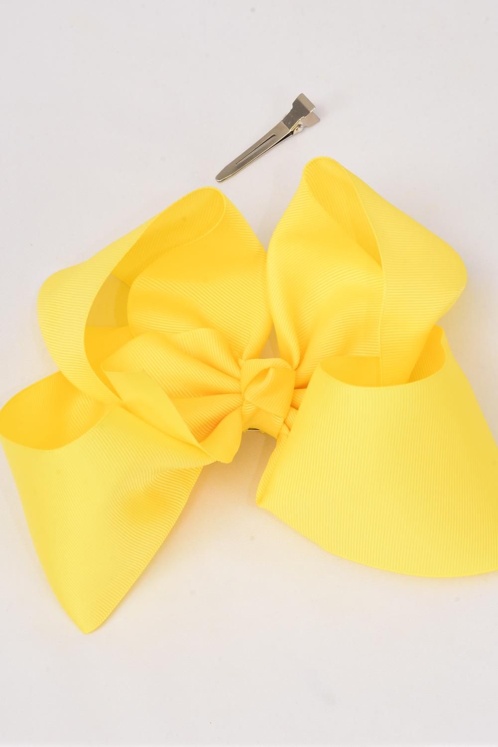 Hair Bow Cheer Type Bow Alligator Clip Grosgrain Fabric Bowtie Baby