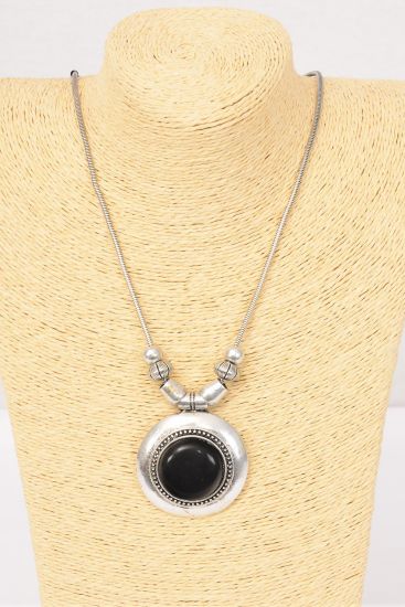 Black , 18" Long Extension Chain , Pendant Size - 2" Wide , Hang tag & Opp Bag & UPC Code