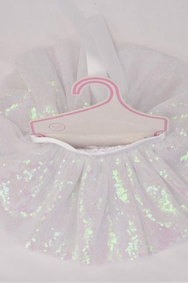 Tutu Dress Iridescent Sequin White/PC **Irodescent** Size-0-12 month,Display Card & UPC Code