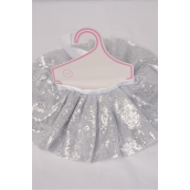 Tutu Dress Iridescent Sequin Silver/PC **Silver** Size-0-12 month,Display Card &amp; UPC Code