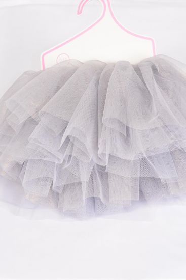 Tutu Dress Light Gray / PC Gray , Size - 0 - 12 month , Display Card OPP bag & UPC Code