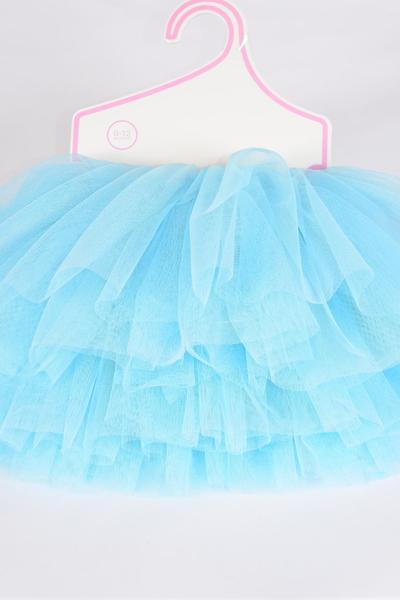 Tutu Dress Baby Blue / PC  Size - 0 - 12 month , Display Card OPP bag & UPC Code